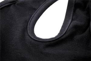 Punk net splicing midriff-baring top T-shirt TW266 - Gothlolibeauty