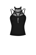 Load image into Gallery viewer, Punk star net splicing non-sleeves T-shirt TW273 - Gothlolibeauty