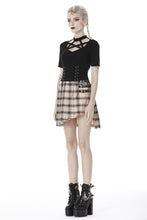 Load image into Gallery viewer, Punk women star hollow chest lace up T-shirt TW274 - Gothlolibeauty