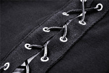 Load image into Gallery viewer, Punk women star hollow chest lace up T-shirt TW274 - Gothlolibeauty