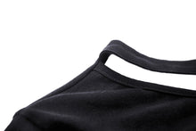 Load image into Gallery viewer, Punk asymmetrical design sexy shoulder T-shirt TW275 - Gothlolibeauty