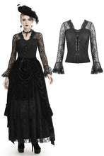 Load image into Gallery viewer, Women&#39;s elegant lace sleeves T-shirt TW297