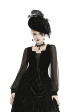 Load image into Gallery viewer, Women&#39;s deep V lace up velvet T-shirt TW298