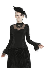 Load image into Gallery viewer, Gothic gorgeous butterfly sexy mesh collar top TW300