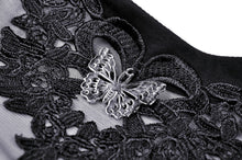 Load image into Gallery viewer, Gothic gorgeous butterfly sexy mesh collar top TW300