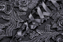 Load image into Gallery viewer, Gothic princess flower lace up off-shouders top TW301