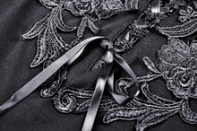 Load image into Gallery viewer, Gothic princess flower lace up off-shouders top TW301