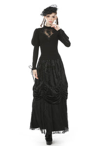 Gothic hollow out sexy rose T-shirt TW314