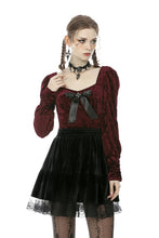 Load image into Gallery viewer, Gorgeous wine red diamond velvet top TW316