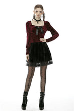 Load image into Gallery viewer, Gorgeous wine red diamond velvet top TW316