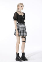 Load image into Gallery viewer, Rock doll lace up waist pin zip top TW327