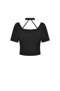 Punk chain chest squace neck top TW330