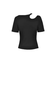 Street daily fashion asymmetrical hollow out top TW333