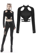 Load image into Gallery viewer, Punk rebel cutout sexy crop top TW345