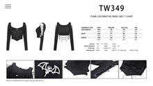 Load image into Gallery viewer, Punk locomotive rebel bat T-shirt TW349