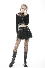 Load image into Gallery viewer, Alternative rebel sexy hollow out net knit T-shirt TW360