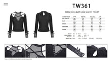 Load image into Gallery viewer, Rebel cross bust long sleeves T-shirt TW361