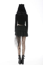Load image into Gallery viewer, Night cat zipper hoody top TW364