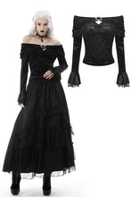 Load image into Gallery viewer, Gothic cold shoulders embossing top TW372