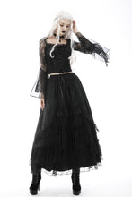 Load image into Gallery viewer, Gothic lace mesh exaggerated sleeves top TW374