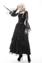 Load image into Gallery viewer, Gothic lace mesh exaggerated sleeves top TW374