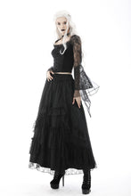 Load image into Gallery viewer, Gothic lace mesh exaggerated sleeves top TW374