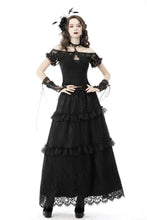 Load image into Gallery viewer, Gothic delicate lace neckline top TW388