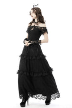 Load image into Gallery viewer, Gothic delicate lace neckline top TW388