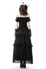 Load image into Gallery viewer, Gothic delicate lace neckline top TW388