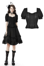 Load image into Gallery viewer, Gothic lolita delicate rope button top TW389