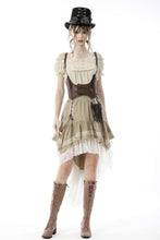 Load image into Gallery viewer, Steampunk frilly off-the-shoulder blush top TW390