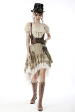 Load image into Gallery viewer, Steampunk frilly off-the-shoulder blush top TW390