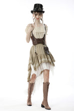 Load image into Gallery viewer, Steampunk frilly off-the-shoulder blush top TW390