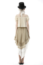 Load image into Gallery viewer, Steampunk frilly off-the-shoulder blush top TW390