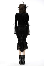 Load image into Gallery viewer, Gothic luxe velvet bell sleeves princess top TW392