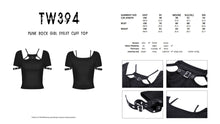 Load image into Gallery viewer, Punk rock girl eyelet cuff top TW394