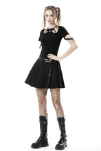 Load image into Gallery viewer, Punk rock girl eyelet cuff top TW394