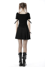 Load image into Gallery viewer, Punk rock girl eyelet cuff top TW394
