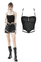 Load image into Gallery viewer, Punk thru hole fabric halter top TW396