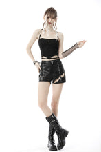 Load image into Gallery viewer, Punk thru hole fabric halter top TW396