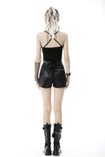 Load image into Gallery viewer, Punk thru hole fabric halter top TW396