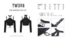 Load image into Gallery viewer, Punk drawstring strap top TW398