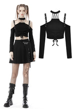 Load image into Gallery viewer, Punk drawstring strap top TW398