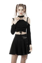 Load image into Gallery viewer, Punk drawstring strap top TW398