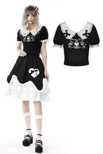 Load image into Gallery viewer, Black lolita two little bears doll top TW401
