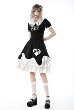Load image into Gallery viewer, Black lolita two little bears doll top TW401