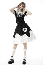 Load image into Gallery viewer, Black lolita two little bears doll top TW401