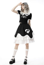Load image into Gallery viewer, Black lolita two little bears doll top TW401