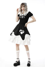Load image into Gallery viewer, Black lolita two little bears doll top TW401