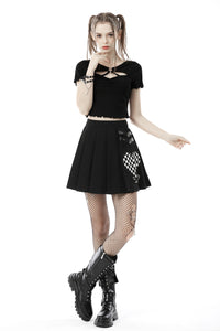 Punk wave trim sexy top TW403